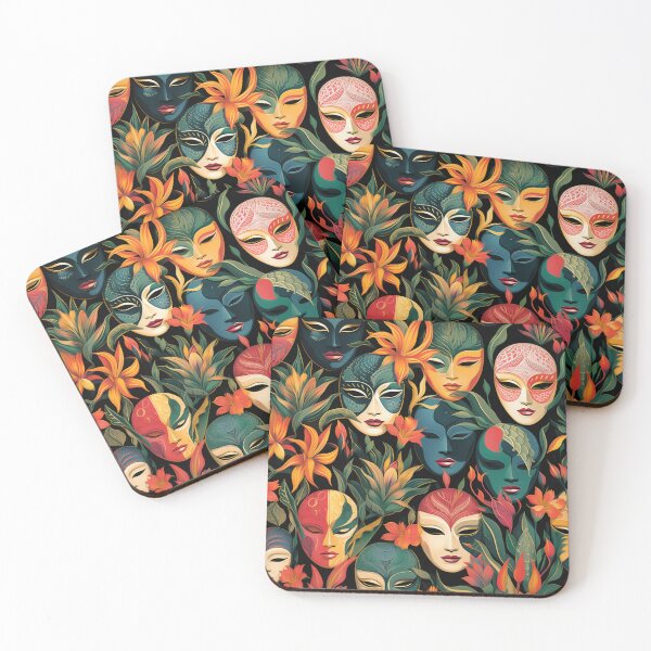 Item preview, Abstract colorful masks pattern  designed and sold by SmileshareShop.