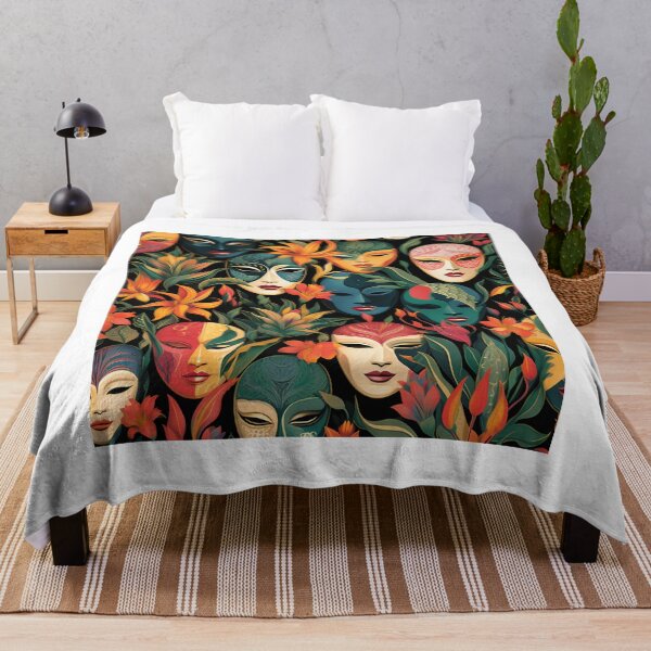 Item preview, Abstract colorful masks pattern designed and sold by SmileshareShop.