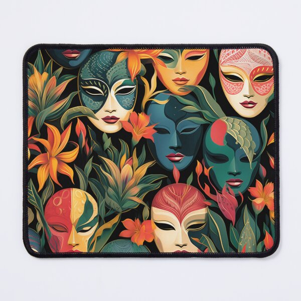 Item preview, Abstract colorful masks pattern designed and sold by SmileshareShop.