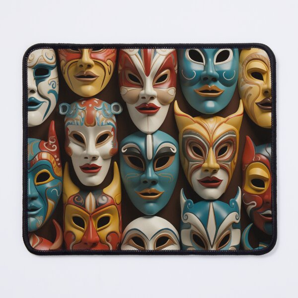 Item preview, Abstract masks collection pattern designed and sold by SmileshareShop.