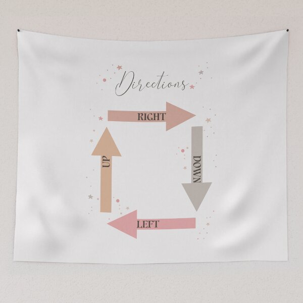 Item preview, Directions beautiful print for little kids - educational print - right, left, up and down designed and sold by Juditdesign.