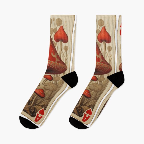 Item preview, Ace of Hearts Muscaria Amanita  Mushroom Playing Card  designed and sold by extraordinar-ia.