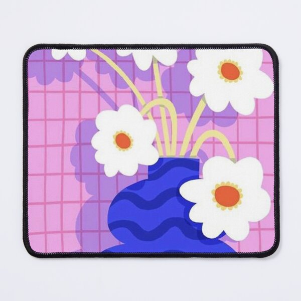 Item preview, white flower in blue vase designed and sold by Richardquintana.
