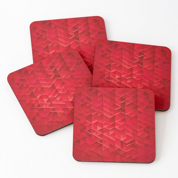 Item preview, Red Geometric enigma designed and sold by GetCubedArt.