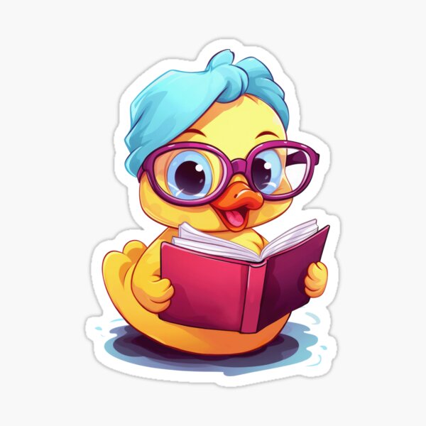 Item preview, Rubber Duck Ducky Loves Reading | Book World | Read A Book | Read More Books | Reading Enthusiast  designed and sold by MJDezigns.