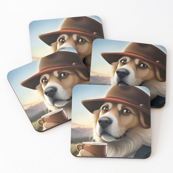 Item preview, a dog with coffee  designed and sold by kingblacke23.