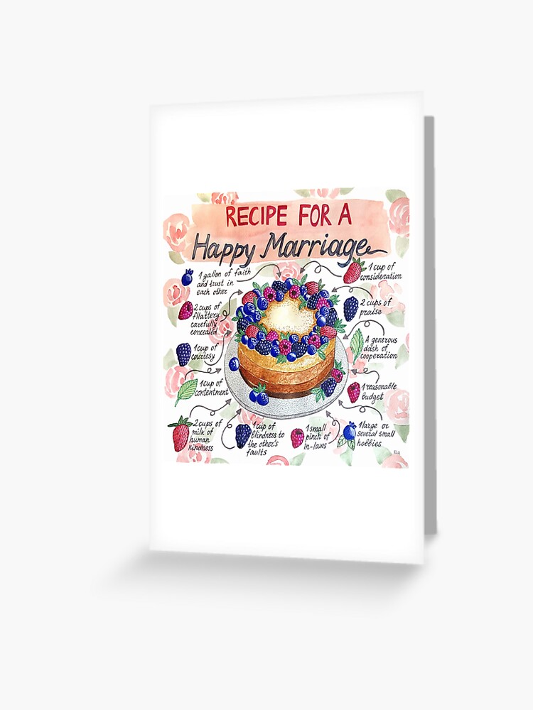 recipe-for-a-happy-marriage-greeting-card-for-sale-by-deliciouspics-redbubble for Free Printable Recipe For A Happy Marriage Printable Recipe for a happy marriage