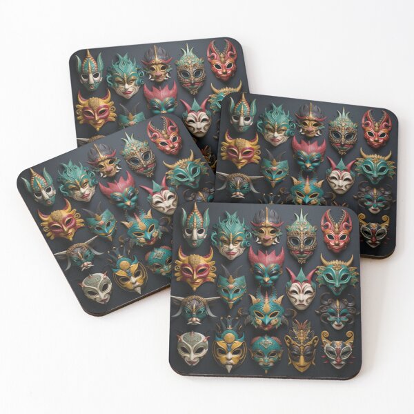 Item preview, Beauty masks collection pattern  designed and sold by SmileshareShop.