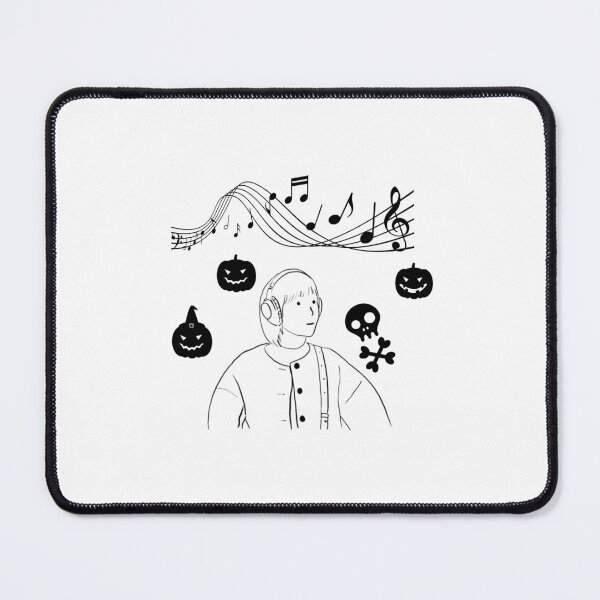 Item preview, Halloween little black pumpkin & Woo Yeong Wo Cute listening to music designed and sold by paintingtour.