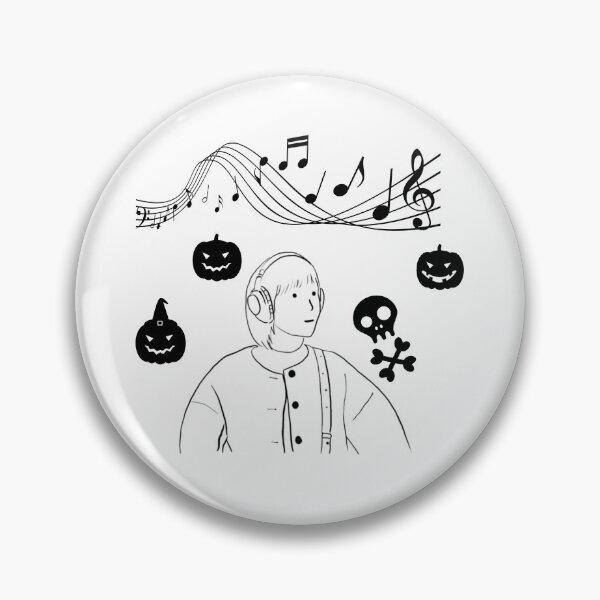 Item preview, Halloween little black pumpkin & Woo Yeong Wo  Cute listening to music designed and sold by paintingtour.