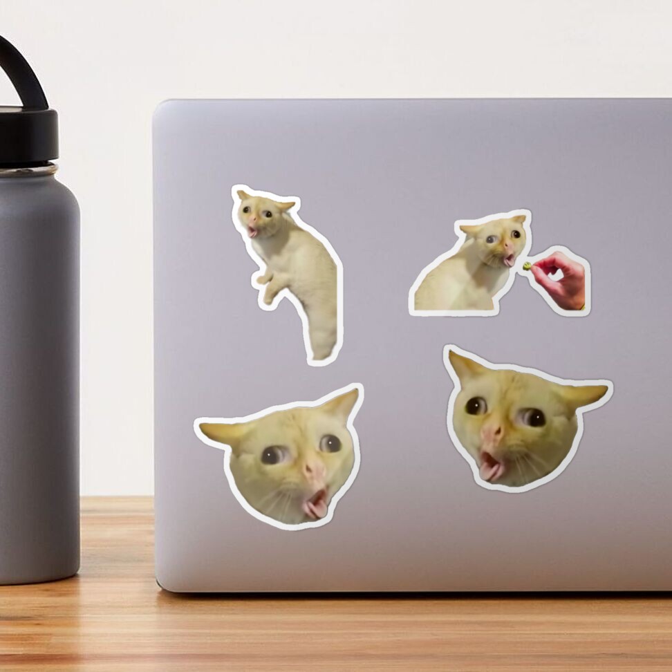 Coughing Cat Meme Sticker Bundle