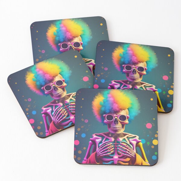 Item preview, colorful dancing skeleton designed and sold by ColorFlick.