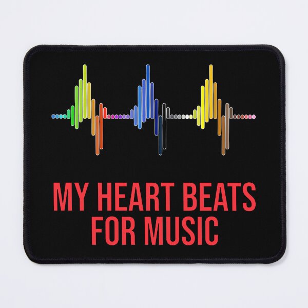 Item preview, My heart beats for music white outline designed and sold by Ben3842.
