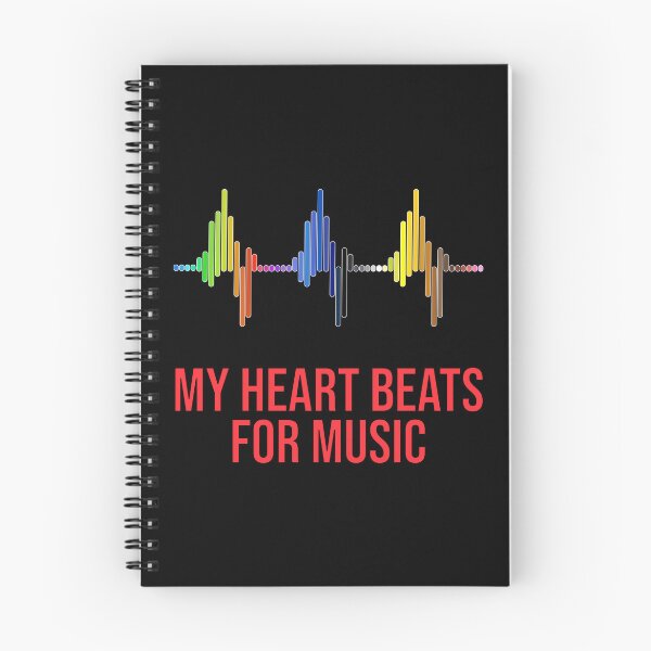 Item preview, My heart beats for music white outline designed and sold by Ben3842.