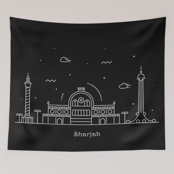 Item preview, Sharjah Skyline Minimal Line Art Poster designed and sold by A Deniz Akerman.