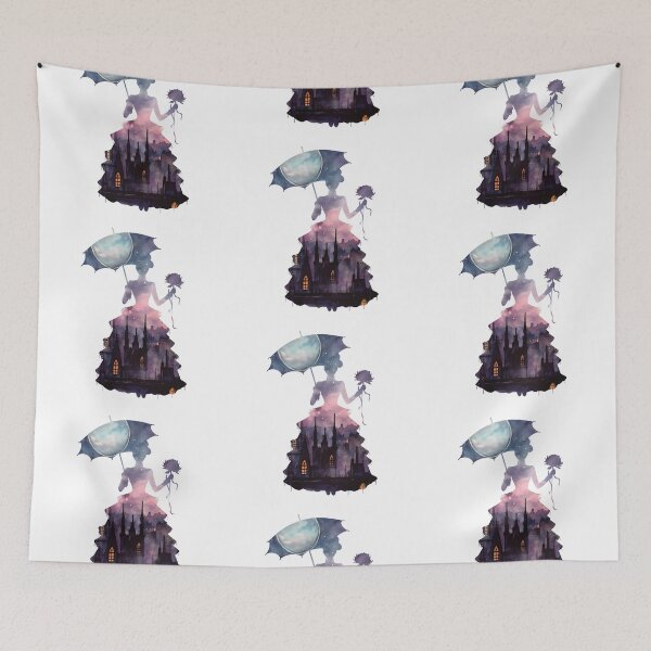 Item preview, Gothic Lady Silhouette and Skyline designed and sold by SchorlCraft.