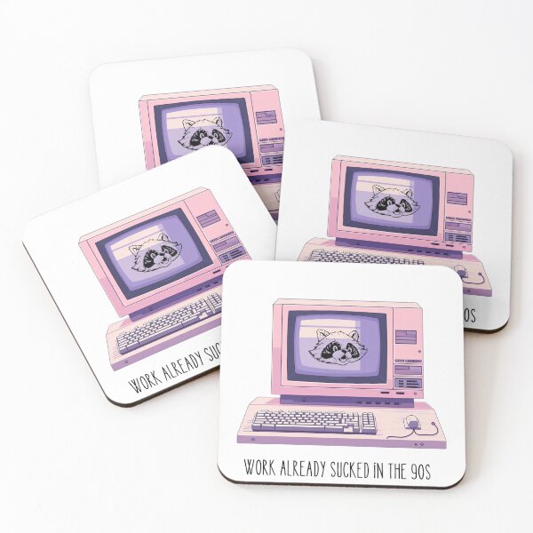 Item preview, Work sucks - 90s racoon pc  designed and sold by NaturesBandit.