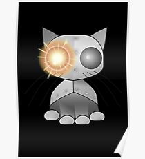 Robokitty Robot Cat Grey Poster