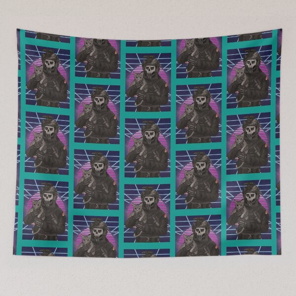 Item preview, Simon Ghost Riley cat retro   designed and sold by MetallThrills.