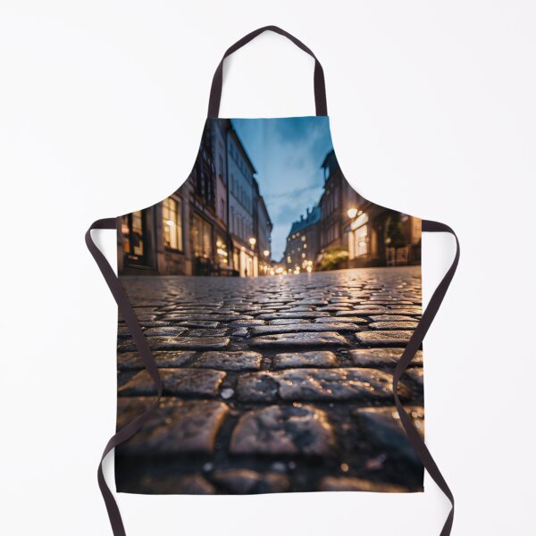 Item preview, macro cobblestone street at dusk print designed and sold by dcrc.