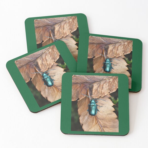 Item preview, Altica sp. beetle on dried leaves designed and sold by 2b1Wedding232.