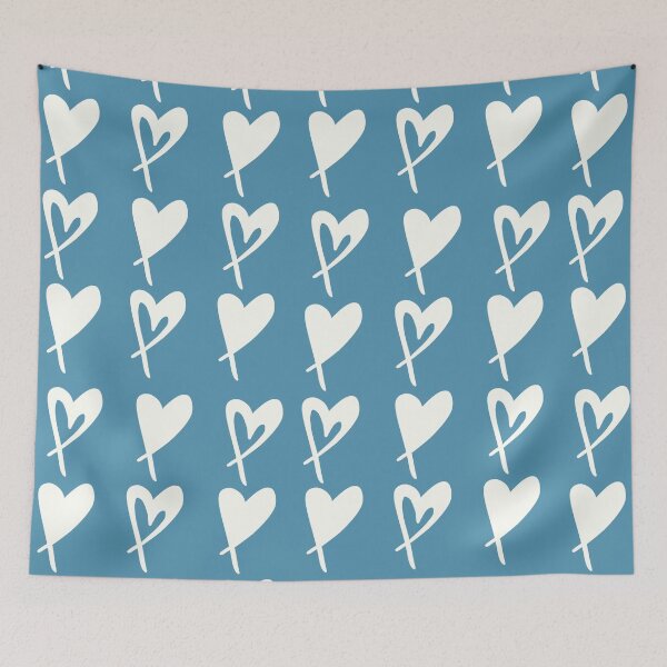 Item preview, White simplistic crossover hearts designed and sold by Burn0ut.