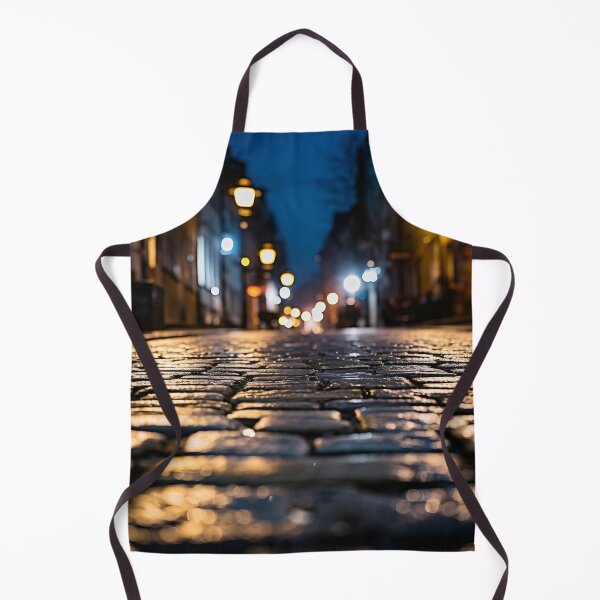Item preview, Macro cobblestone street at dusk print designed and sold by dcrc.