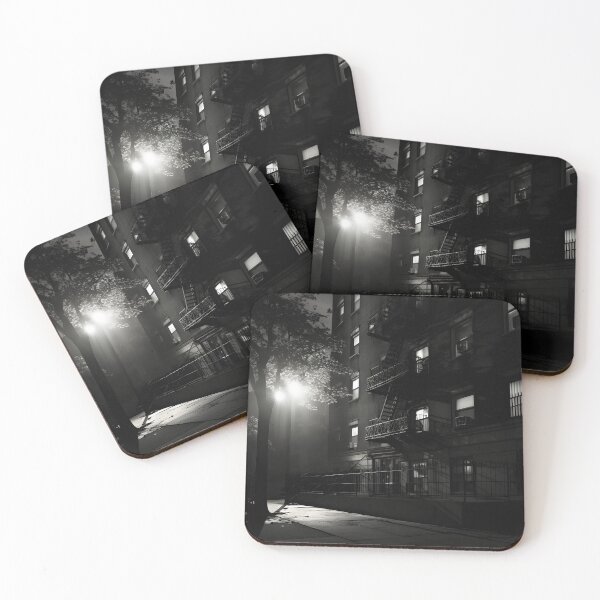 Item preview, shadowy noir style manhattan apartment print designed and sold by dcrc.