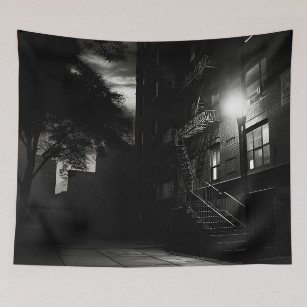 Item preview, Shadowy Noir style Manhattan Apartment print designed and sold by dcrc.