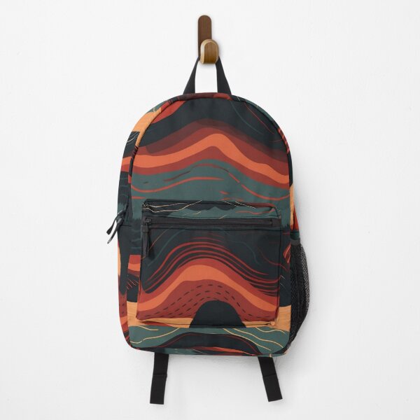 Item preview, Wavy Red Mountain Pattern designed and sold by Aelbrn.