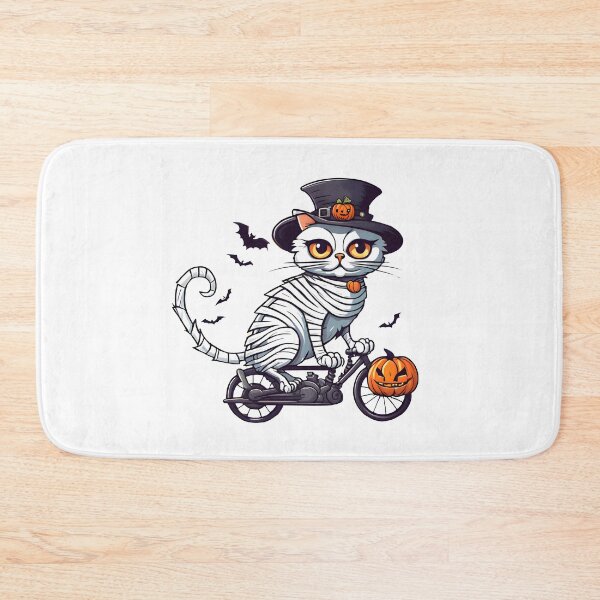 Item preview, Mummy Cat Rides to the Halloween Party designed and sold by BloomCatB.
