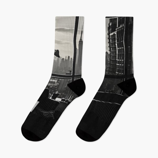 Item preview, shadowy noir style manhattan apartment print designed and sold by dcrc.