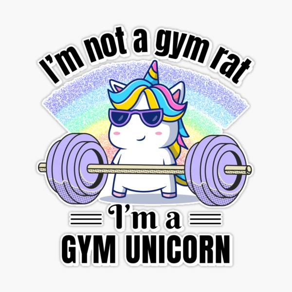 Weightlifting Unicorn fitness gift idea gym weight Art Print by