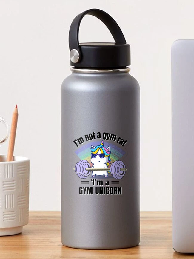 Unicorn Weightlifting, Unicorn Lifting Weights, Funny Gym quote, I'm not a gym  rat I'm a gym unicorn, cute gift Sticker for Sale by orbantimea58