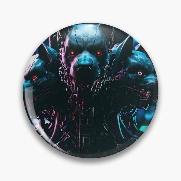Item preview, Cyborg Cerberus Dystopian Cyberpunk designed and sold by humanwurm.