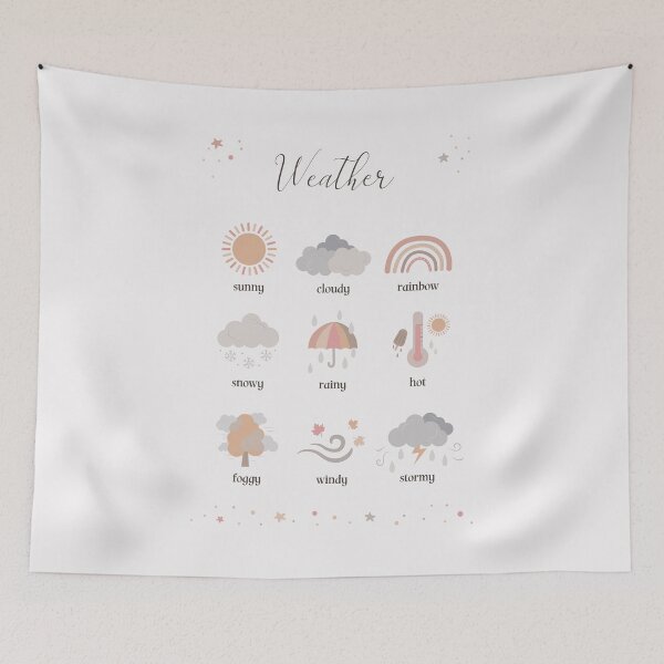 Item preview, Weather wonderful print for little kids - educational print - from sunny to stormy designed and sold by Juditdesign.