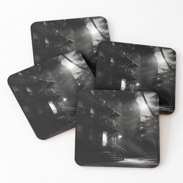 Item preview, shadowy noir style manhattan apartment print designed and sold by dcrc.