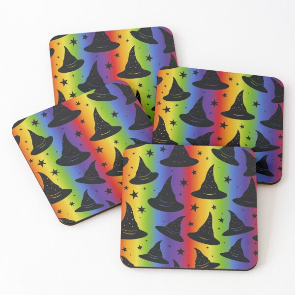 Item preview, Witch hat pattern - rainbow designed and sold by InkishDelight.