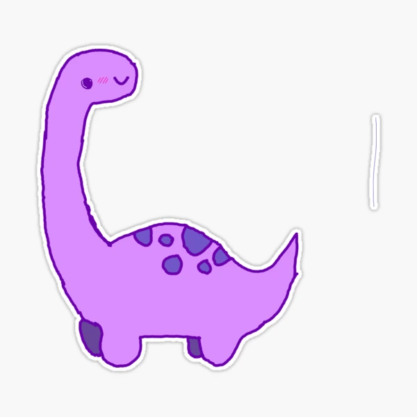 Green Dinosaur with Dark Outline