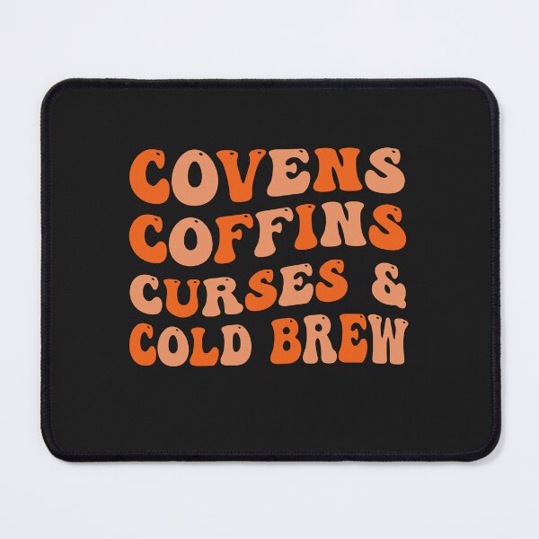 Item preview, Groovy Covens Coffins Curses Cold Brew Fall Halloween Spooky designed and sold by Pitchou07.