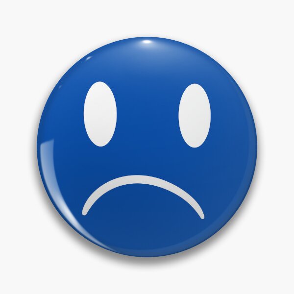 Item preview, Unhappy smiley (blue) designed and sold by simpleartpieces.