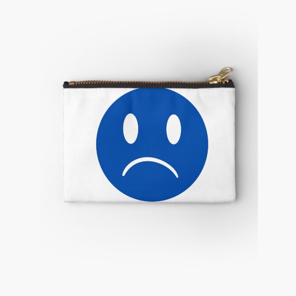 Item preview, Unhappy smiley (blue) designed and sold by simpleartpieces.