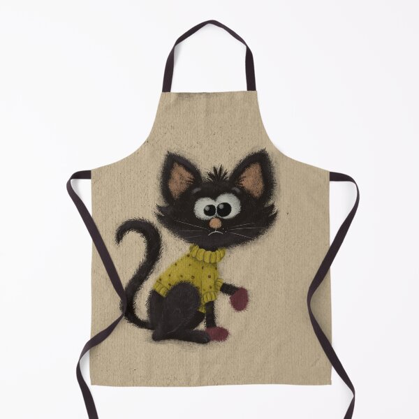 Item preview, Black kitten on a beige texture background designed and sold by Yuliya Papova.