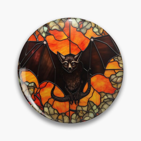 Artikelvorschau, HALLOWEEN-Fledermaus aus Buntglas entworfen und verkauft von RedHandedOD.