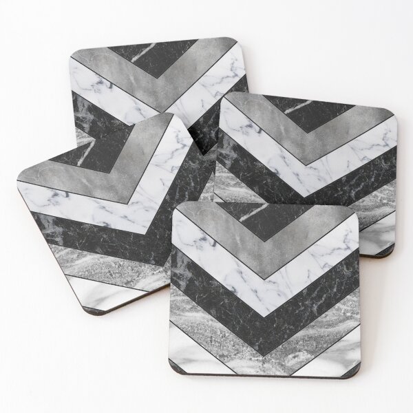Item preview, Shimmering mirage - grey marble chevron designed and sold by marbleco.