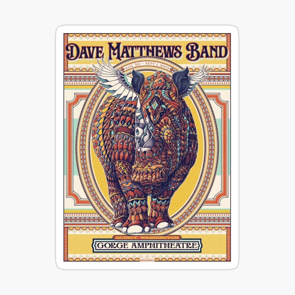Dave Matthews Band New Art DMB2019 Aug 30 - Sept 1 2019 Poster
