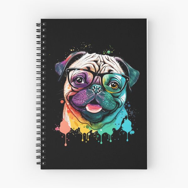 Item preview, Colorful Kawaii Pug Nerd designed and sold by Leonardo Palumbo.
