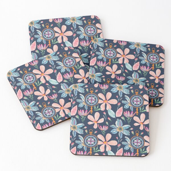 Item preview, Compass with Flowers designed and sold by Febooth19.
