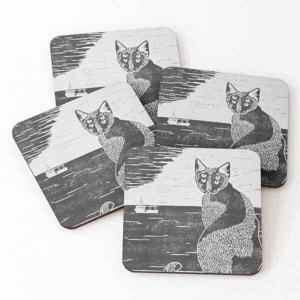 Item preview, The Four Eyed Cat designed and sold by Izzib-.
