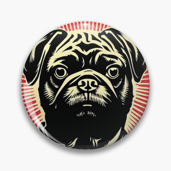 Item preview, Pug Red & Black Pop Art designed and sold by FunnehGacha.